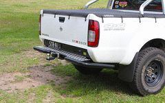 TJM RB6 REAR PROTECTION STEP TOWBAR BLACK STEEL 63MM TUBE