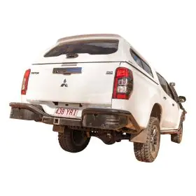 TJM RB6 REAR PROTECTION STEP TOWBAR BLACK STEEL 63MM TUBE