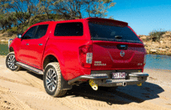 TJM RB6 REAR PROTECTION STEP TOWBAR BLACK STEEL 63MM TUBE