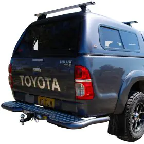 TJM RB6 REAR PROTECTION STEP TOWBAR BLACK STEEL 63MM TUBE