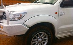FLARE FRONT DELUXE FIBREGLASS BLACK PAIR