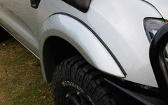 FLARE FRONT DELUXE FIBREGLASS BLACK PAIR
