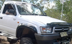 FLARE FRONT DELUXE FIBREGLASS BLACK PAIR