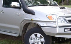 FLARE FRONT DELUXE FIBREGLASS BLACK PAIR