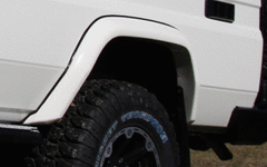 FLARE REAR DELUXE FIBREGLASS BLACK PAIR