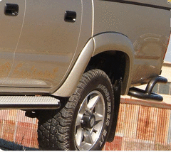 FLARE REAR DELUXE FIBREGLASS BLACK PAIR