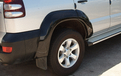 FLARE REAR DELUXE FIBREGLASS BLACK PAIR