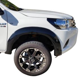 FLARE FRONT DELUXE FIBREGLASS BLACK PAIR