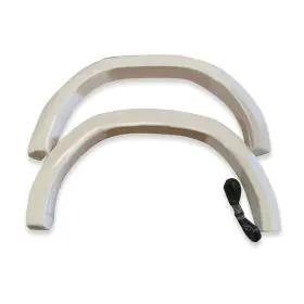 FLARE REAR DELUXE FIBREGLASS WHITE PAIR