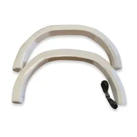 FLARE REAR DELUXE FIBREGLASS WHITE PAIR