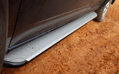 TJM SIDE STEPS MODULAR STEEL SAT BLACK 50MM