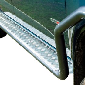 TJM SIDE STEPS MODULAR STEEL SAT BLACK 63MM
