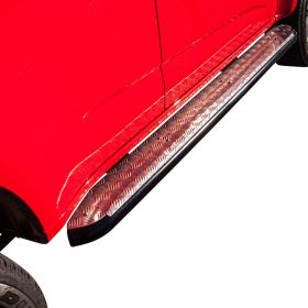 TJM SIDE STEPS MODULAR STEEL SAT BLACK 63MM
