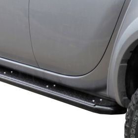TJM SIDE STEPS MODULAR STEEL SAT BLACK 50MM