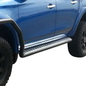TJM SIDE STEPS MODULAR STEEL SAT BLACK 63MM