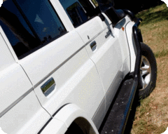 TJM SIDE STEPS MODULAR STEEL SAT BLACK 63MM