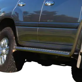 TJM SIDE STEPS MODULAR STEEL SAT BLACK 50MM