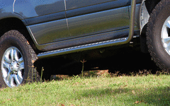 TJM SIDE STEPS MODULAR STEEL SAT BLACK 50MM