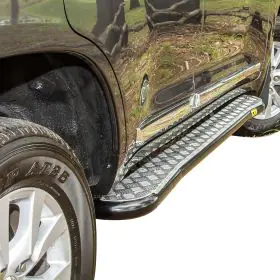 TJM SIDE STEPS MODULAR STEEL SAT BLACK 63MM