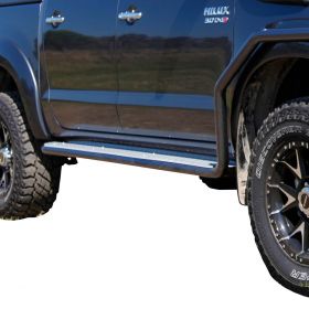 TJM SIDE STEPS MODULAR STEEL SAT BLACK 50MM