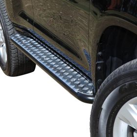 TJM SIDE STEPS MODULAR STEEL SAT BLACK 50MM