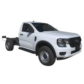 TJM SIDE STEPS MODULAR STEEL SAT BLACK 63MM