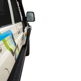 TJM SIDE STEPS MODULAR STEEL TEX BLACK 63MM