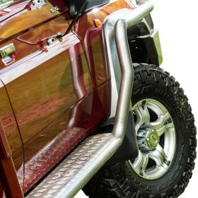 TJM SIDE BAR MODULAR STEEL SAT BLACK 63MM