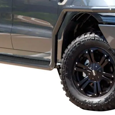 TJM SIDE STEPS MODULAR STEEL SAT BLACK 63MM