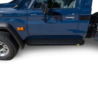 TJM SIDE STEPS MODULAR STEEL TEX BLACK 63MM