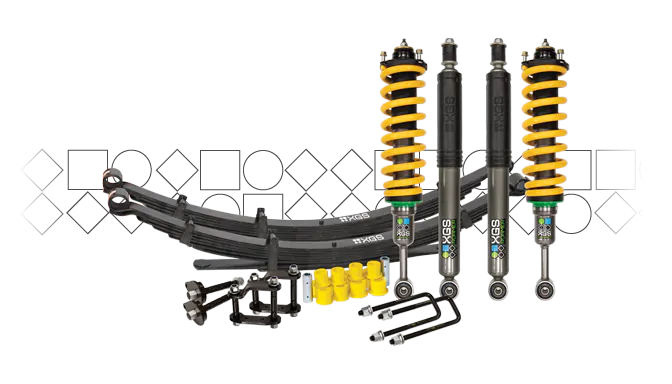 XGS, GVM upgrade, suspension parts, springs, shock absorbers, leaf springs